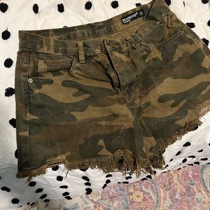 BlankNYC camo jean shorts